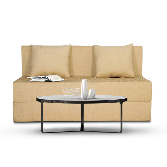 Adorn India Easy 2 Seater Sofa Cum Bed Alyn 4'x 6' (Beige) (1 Year Warranty)