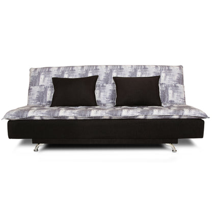 Adorn India Alenza 3 Seater Sofa Cum Bed Digitel Print (Grey)