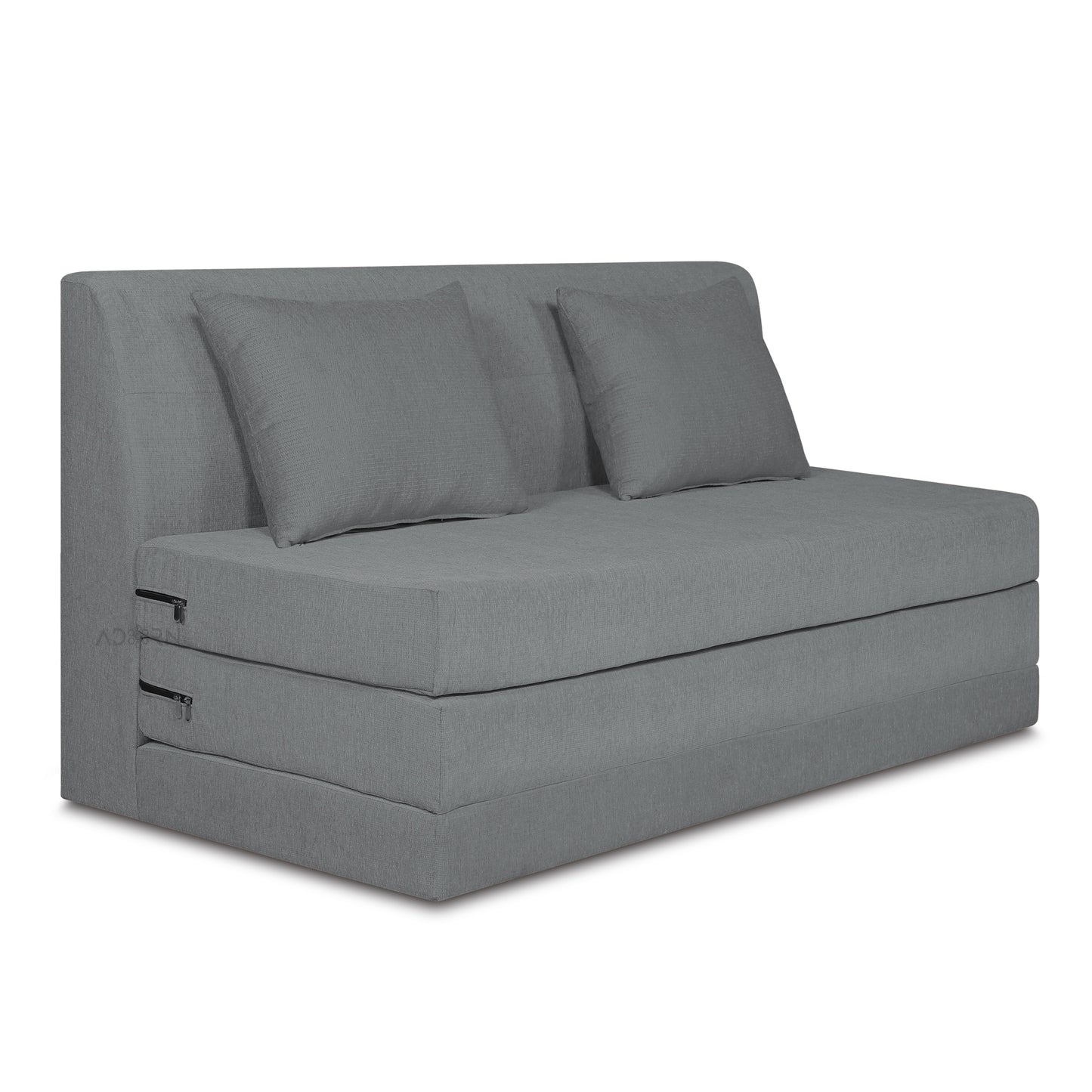 Adorn India Easy Highback Three Seater Sofa Cum Bed Decent 5' x 6' (Grey) (1 Year Warranty)