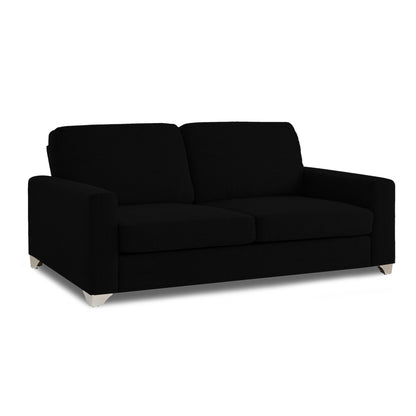 Adorn India Straight line 3+1+1 Seater Sofa Set(Black)