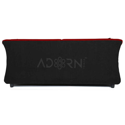 Adorn India Acura 3 Seater Sofa(Maroon & Black)