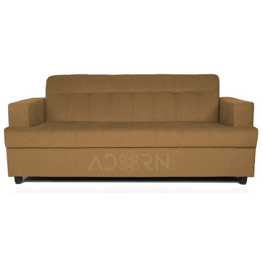 Adorn India Aleena 3 Seater Sofa(Camel)