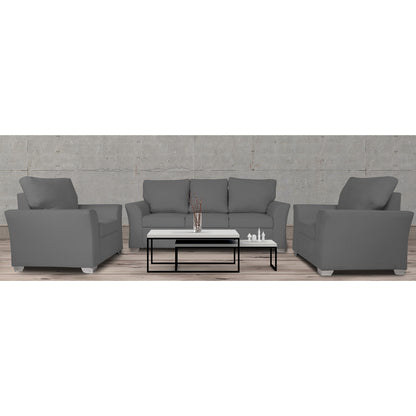 Adorn India Alexia 3+1+1 Sofa Set(Grey)