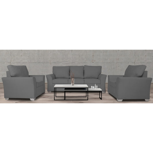 Adorn India Alexia 3+1+1 Sofa Set(Grey)