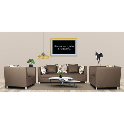 Adorn India Alica 3-1-1 5 Seater Sofa Set(Camel)