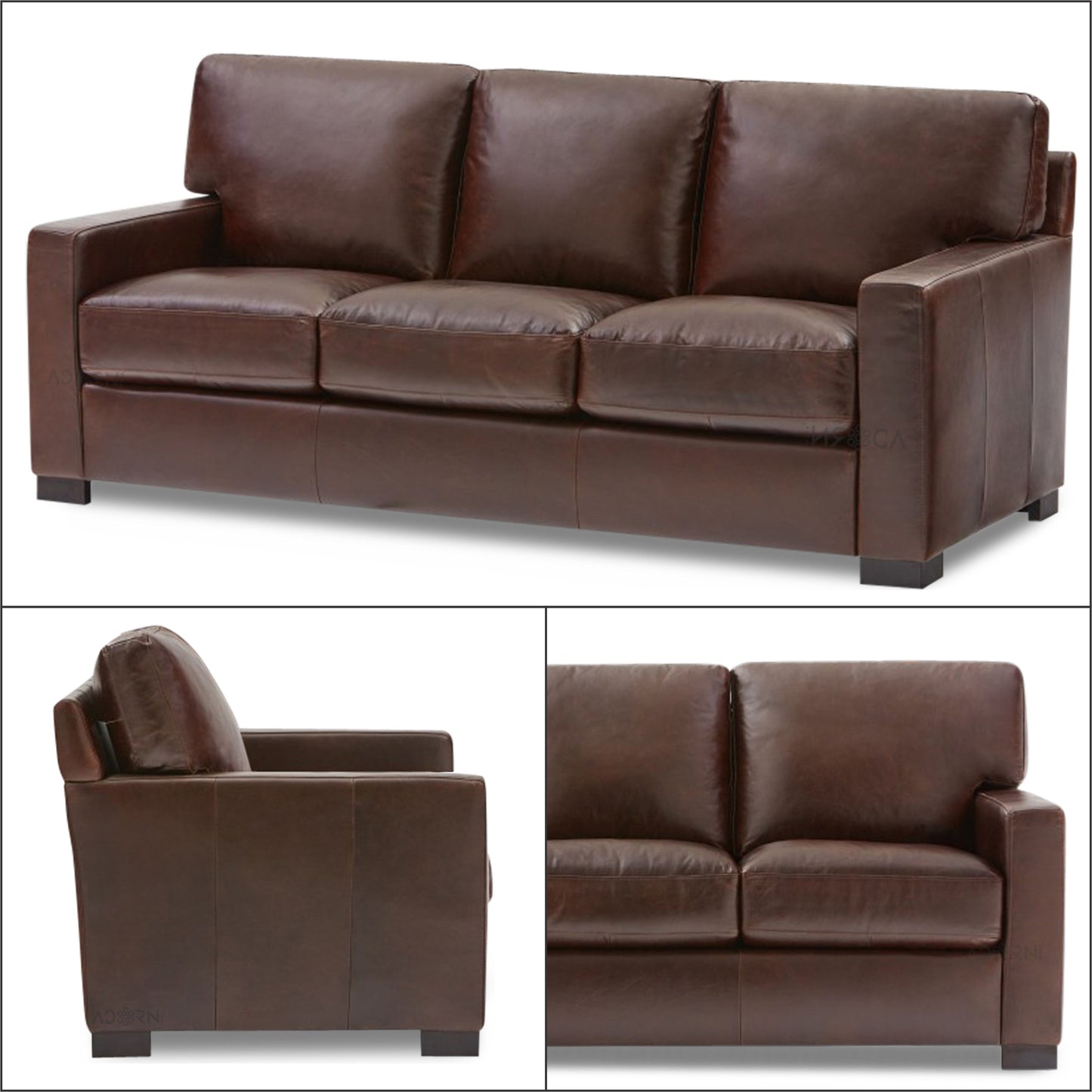 Adorn India Exclusive Rosina Leatherette 3-1-1 Sofa Set (Light Brown)