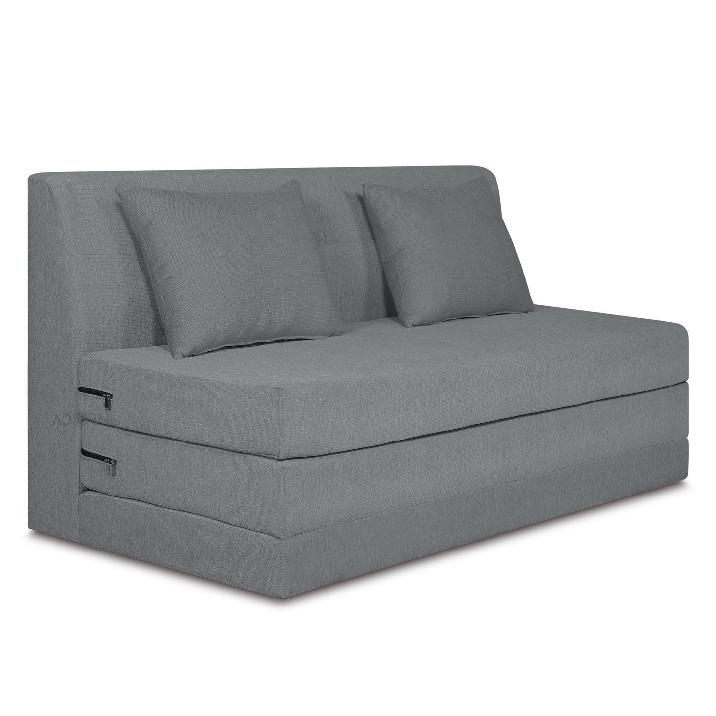 Adorn India Easy Highback Two Seater Sofa Cum Bed Decent 4' x 6' (Grey) (1 Year Warranty)