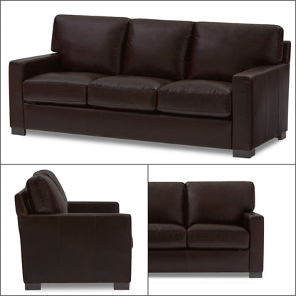 Adorn India Exclusive Rosina Leatherette 3+2 Sofa Set (Dark Brown)