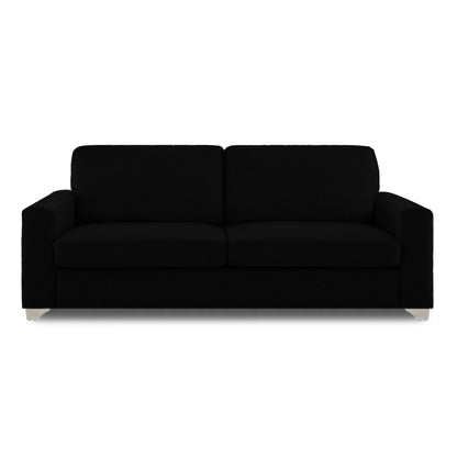 Adorn India Straight line 3+1+1 Seater Sofa Set(Black)