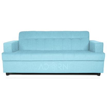 Adorn India Aleena 3 Seater Sofa(Light Blue)