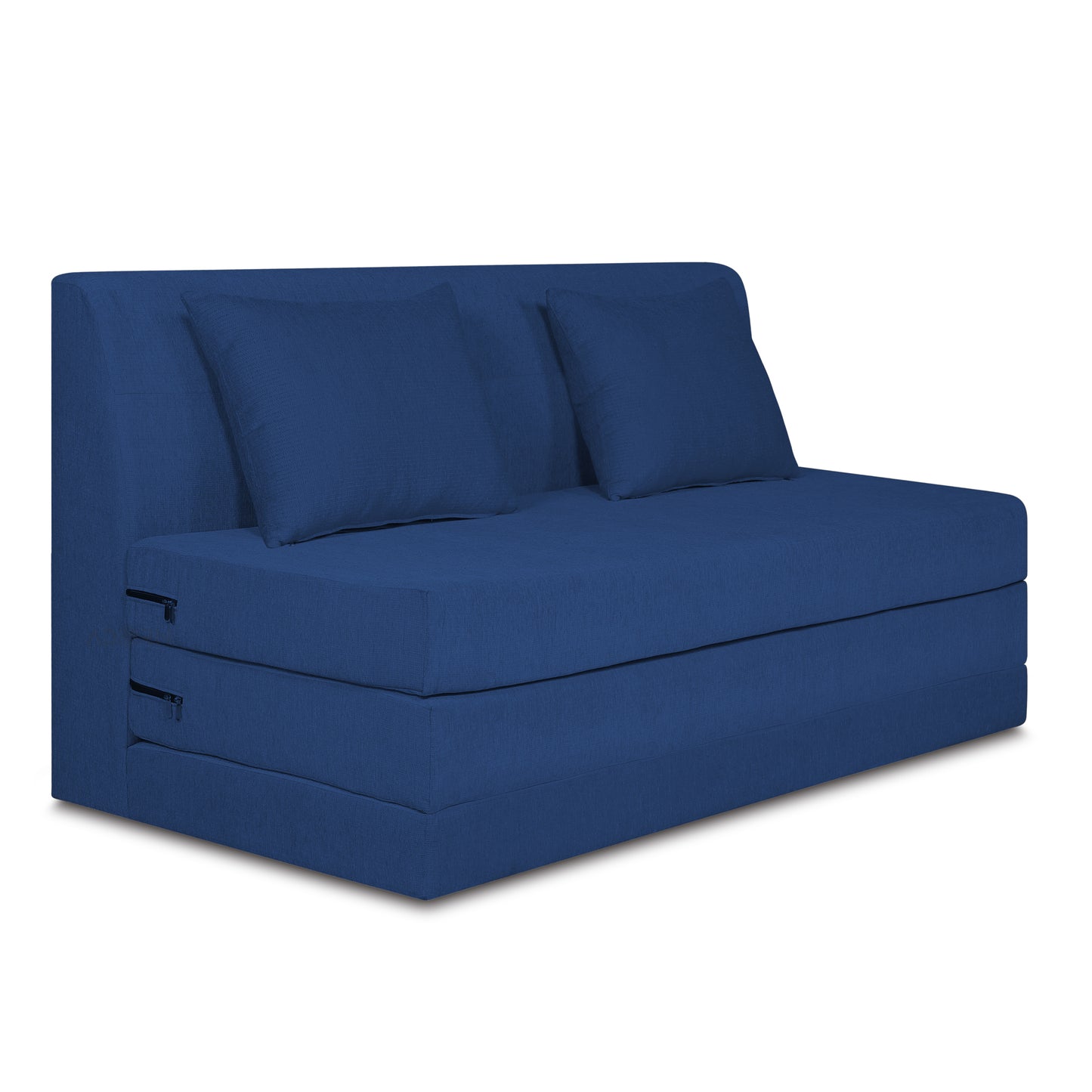 Adorn India Easy Highback Two Seater Sofa Cum Bed Decent 4' x 6' (Blue) (1 Year Warranty)