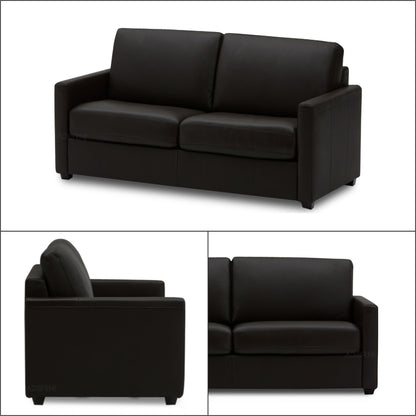 Adorn India Exclusive Flavio Leatherette 3+2 Sofa Set (Black)