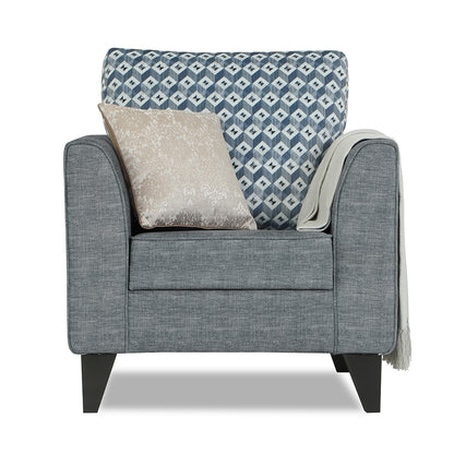 Adorn India Tornado Bricks 1 Seater Sofa (Grey)