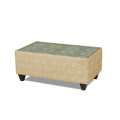 Adorn India Cortina Damask 3+2+1 6 Seater Sofa Set with Centre Table (Beige) Modern