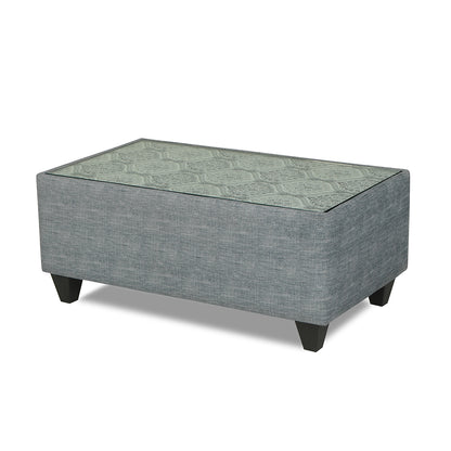 Adorn India Cortina Damask 3+2+1 6 Seater Sofa Set with Centre Table (Grey) Modern